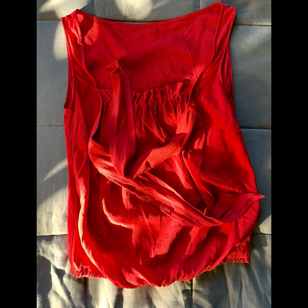 Moschino Red Sleeveless Blouse